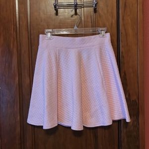 H&M light pink quilted skater skirt size S